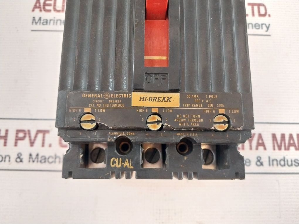 General Electric Thef136M2050 Circuit Breaker 600 V.A.C.