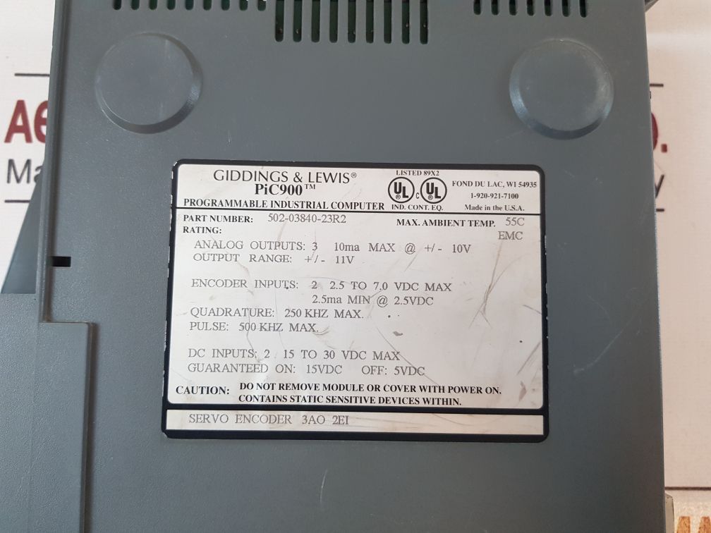 Giddings & Lewis Pic900 Servo Encoder Module 502-03840-23 R2