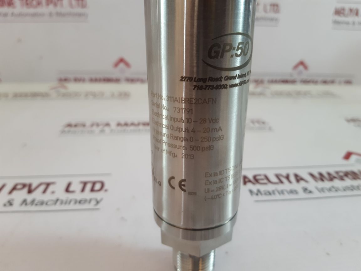311Aibre2Cafn Gp: 50 Pressure Transducer 10-28 Vdc