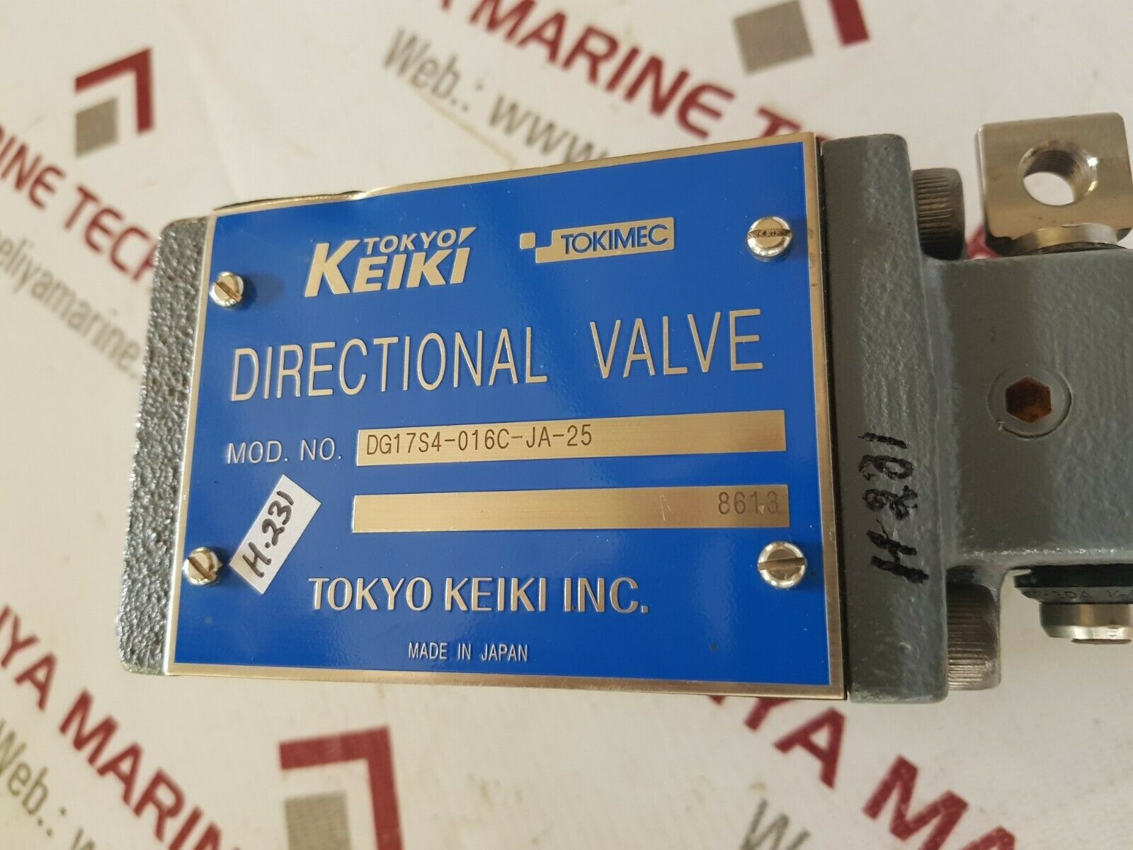 Tokyo keiki dg1 7s4-016c-ja-25 directional control valve