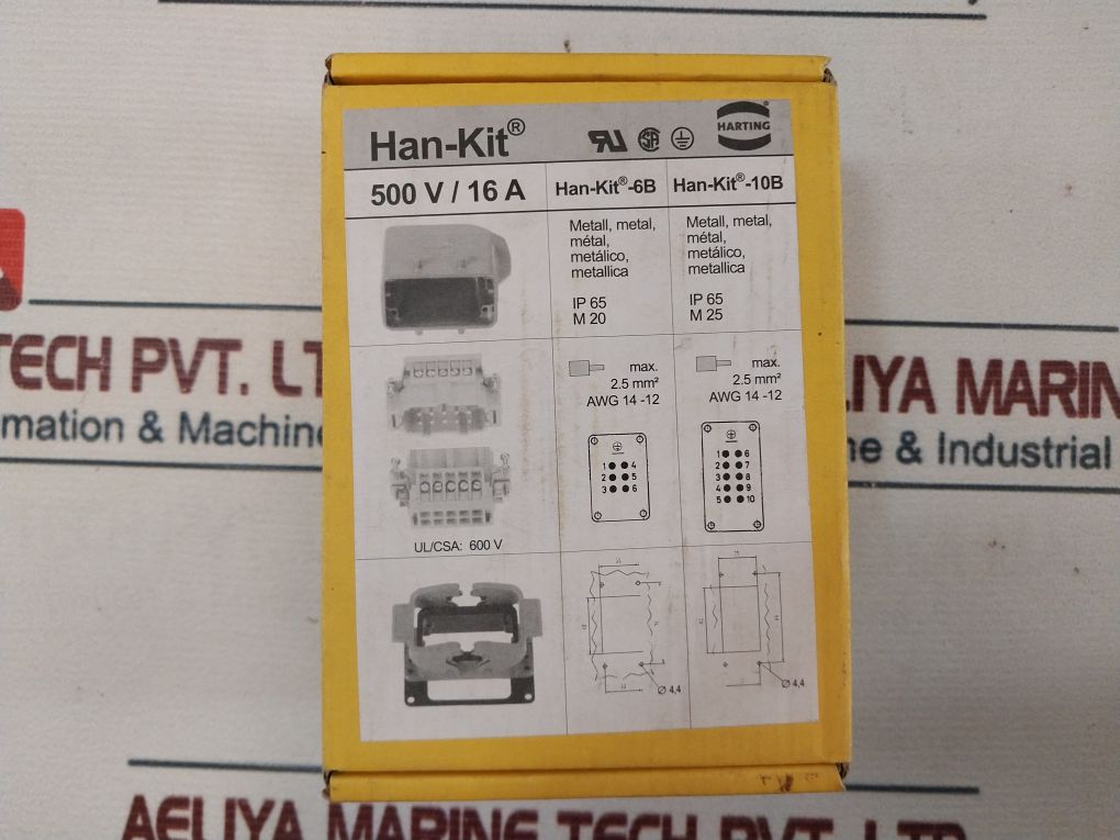 Harting 6B-24B Han Connector Kit Complete 10330060000 Ip65
