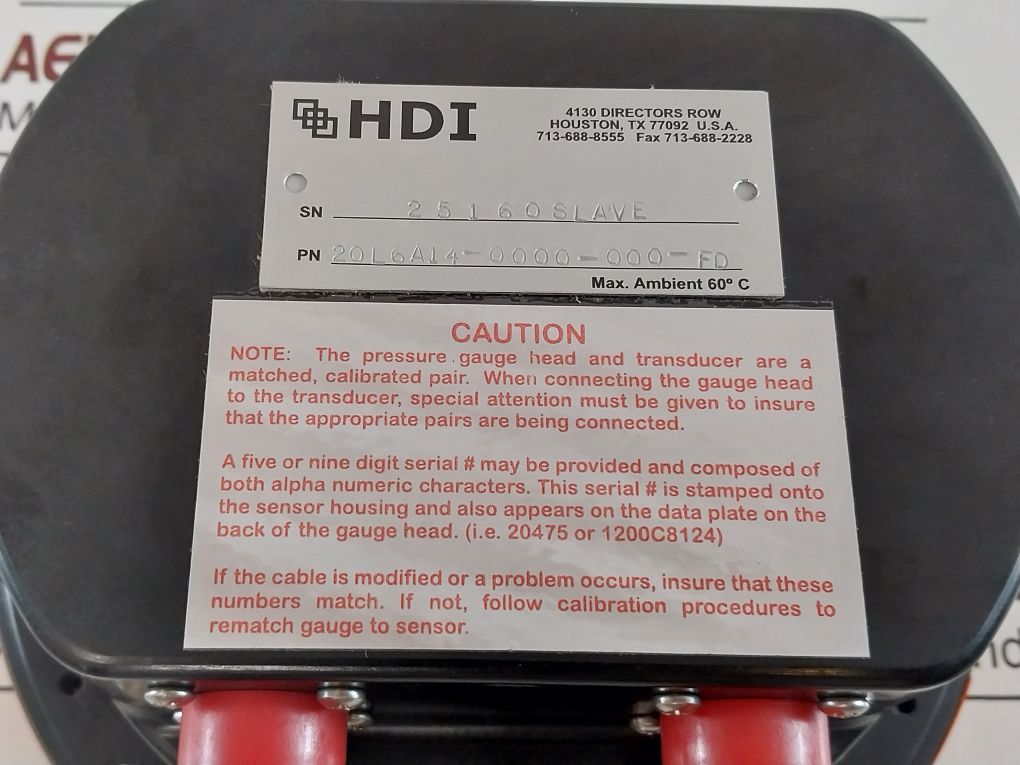 Hdi 20L6A14-0000-000-fd Pressure Gauge
