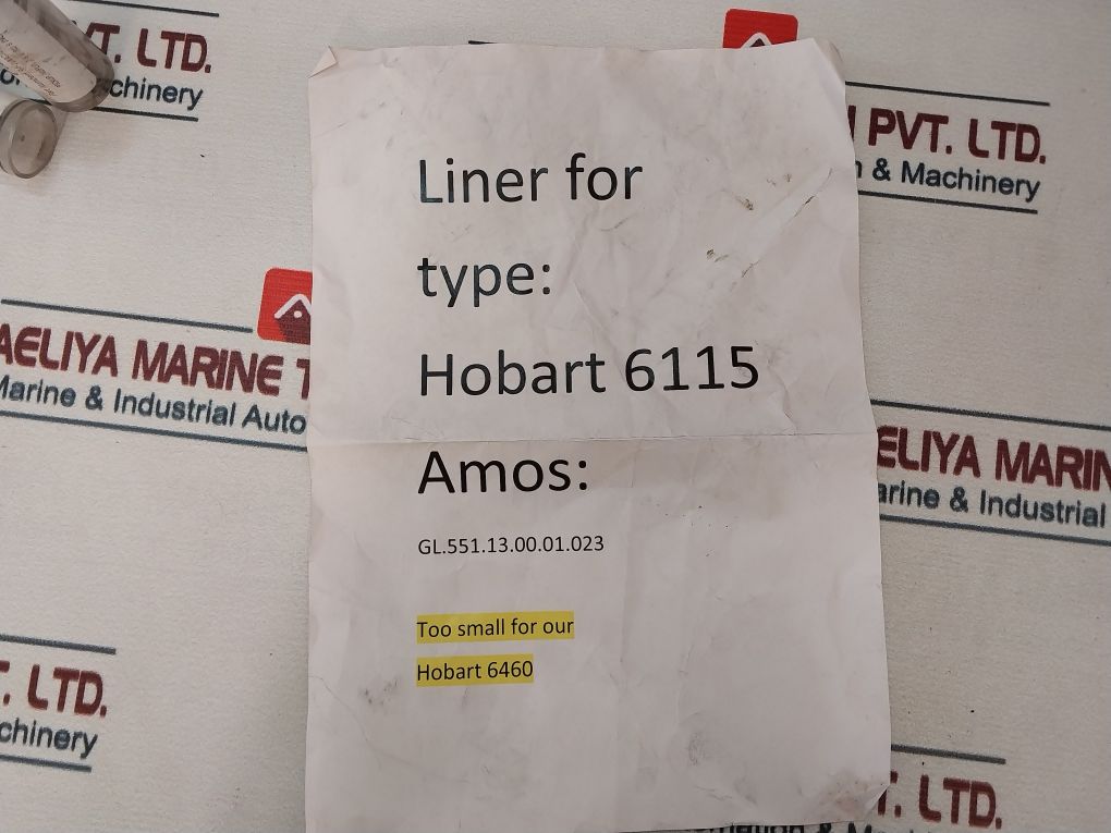 Hobart 00-479494-00001 Stp N° 3 Liner Service Assembly 00156 Set