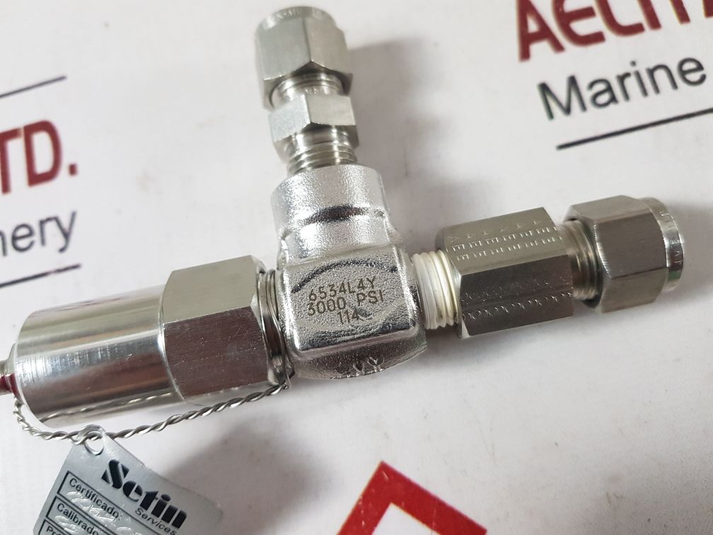 Hoke 6534L4Y Relief Valve 3000Psi For Nitrogen Panel