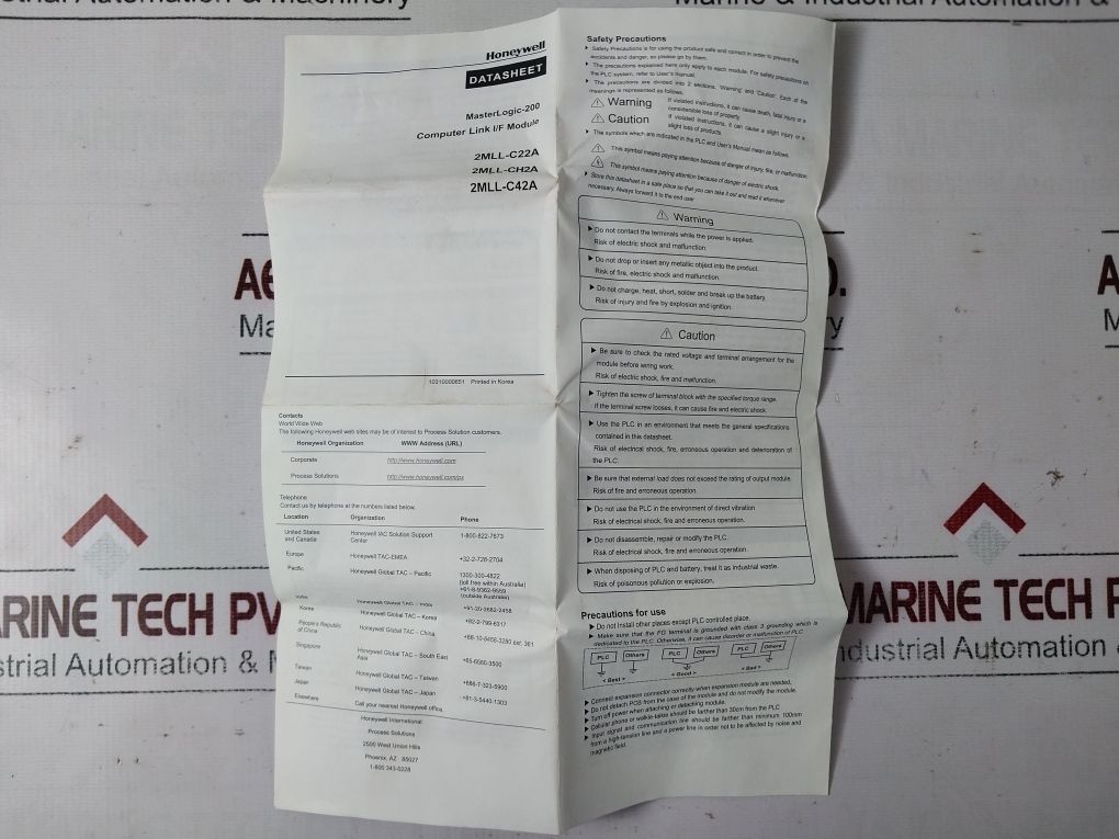 Honeywell 2Mll-c42A (V3.10) Plc Communication I/F Module