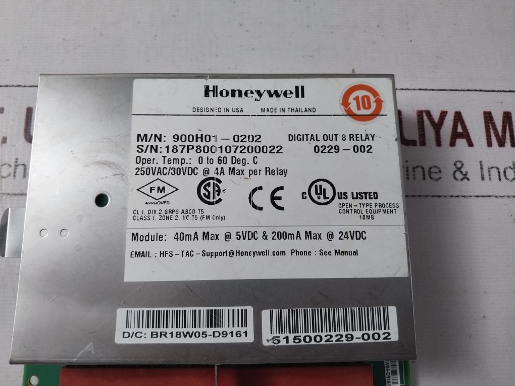 Honeywell 900H01-0202 Digital Out 8 Relay