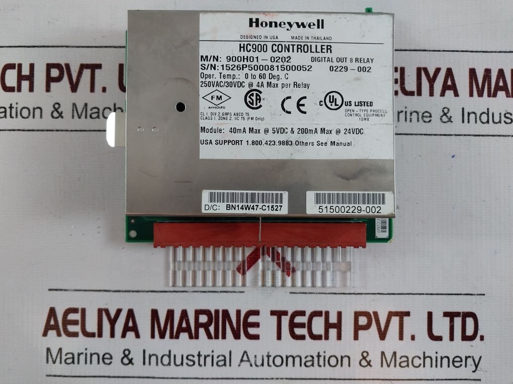 Honeywell 900H01-0202 Digital Out 8 Relay Hc900 Controller