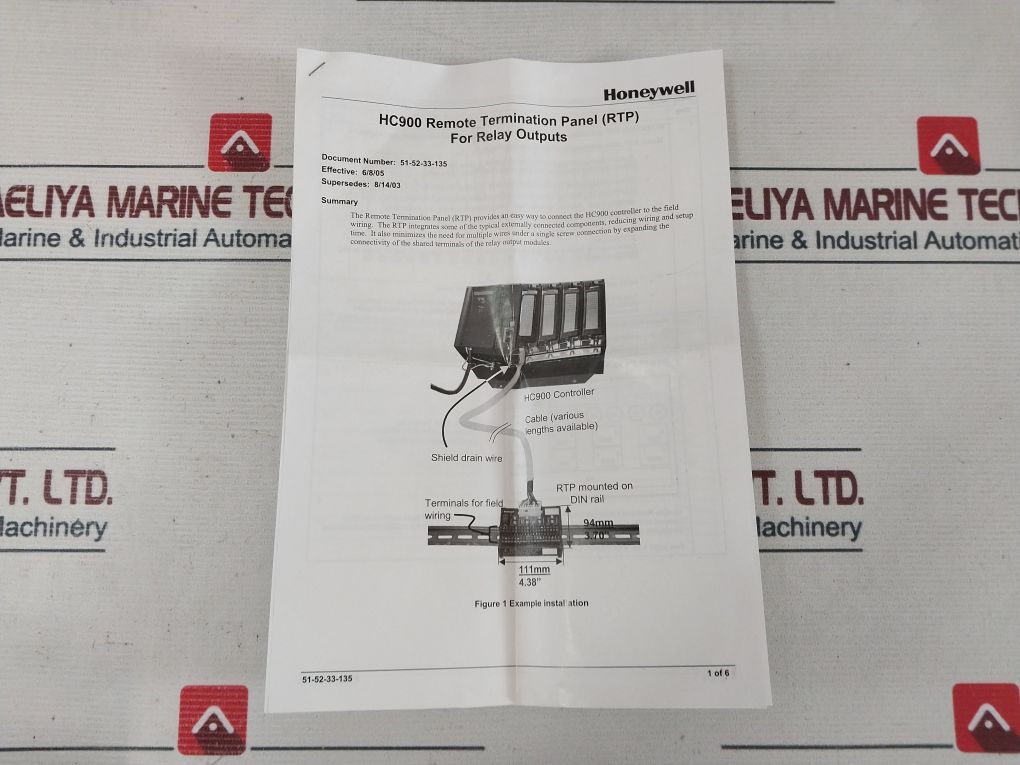 Honeywell 900Rtr-h001 Hc900 Relay Output Rtp Module Assembly