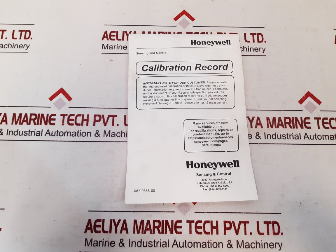 Honeywell Fpg Pressure Transducer 060-m752-01