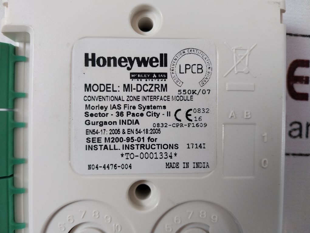 Honeywell Mi-dczrm Conventional Zone Interface Module