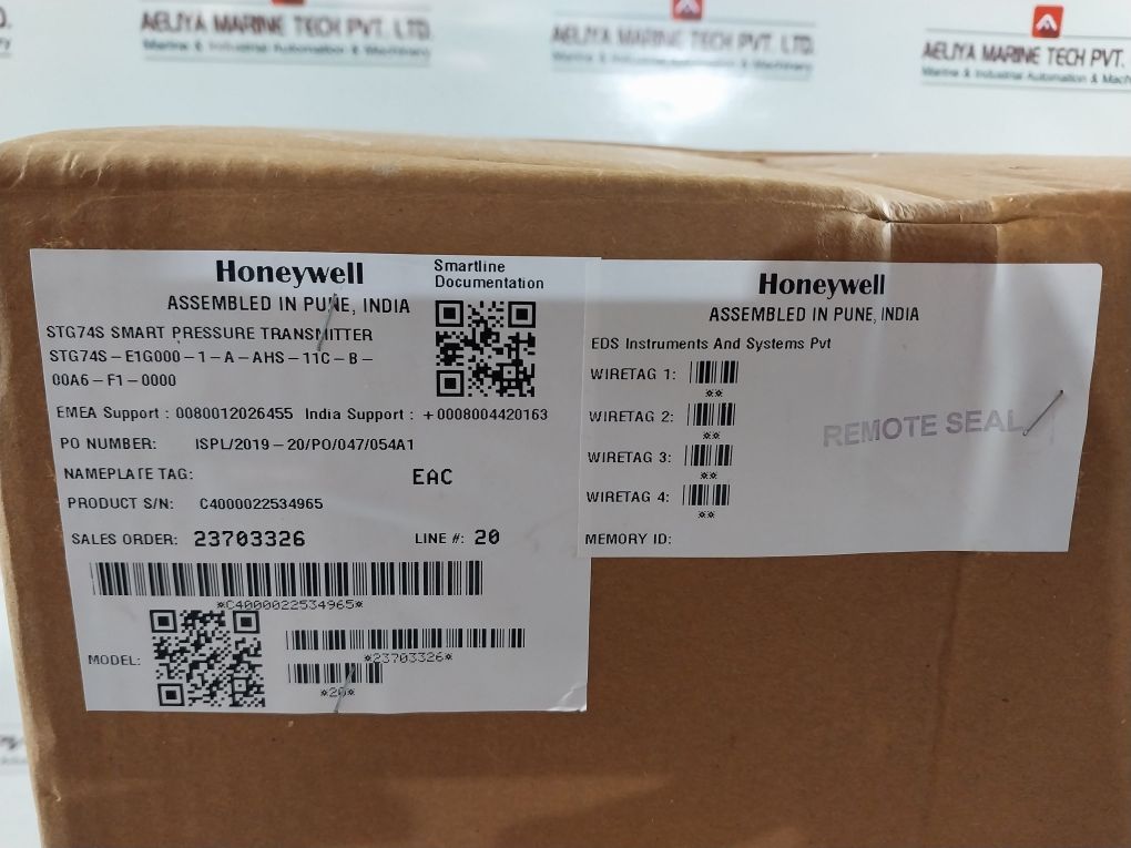 Honeywell Stg74S-e1G000-1-a-ahs-11C-b-00A6-f1-0000 Smart Pressure Transmitter St700 Series