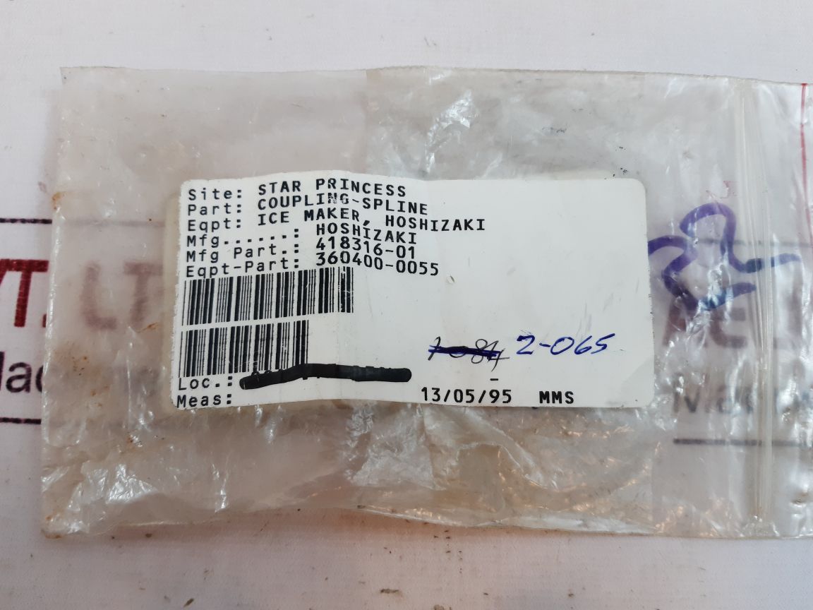 Hoshizaki 418316-01 Spline Coupling