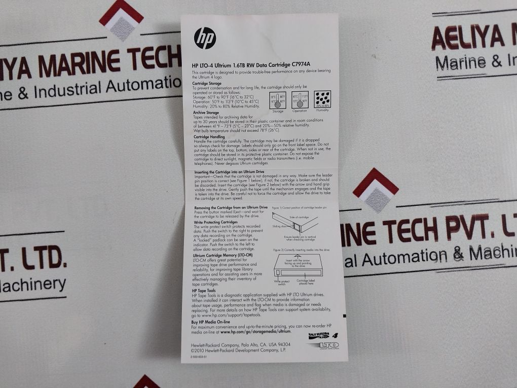 Lot Of 4X Hp Lto-4 Ultrium 1.6Tb Rw Data Cartridge C7974A
