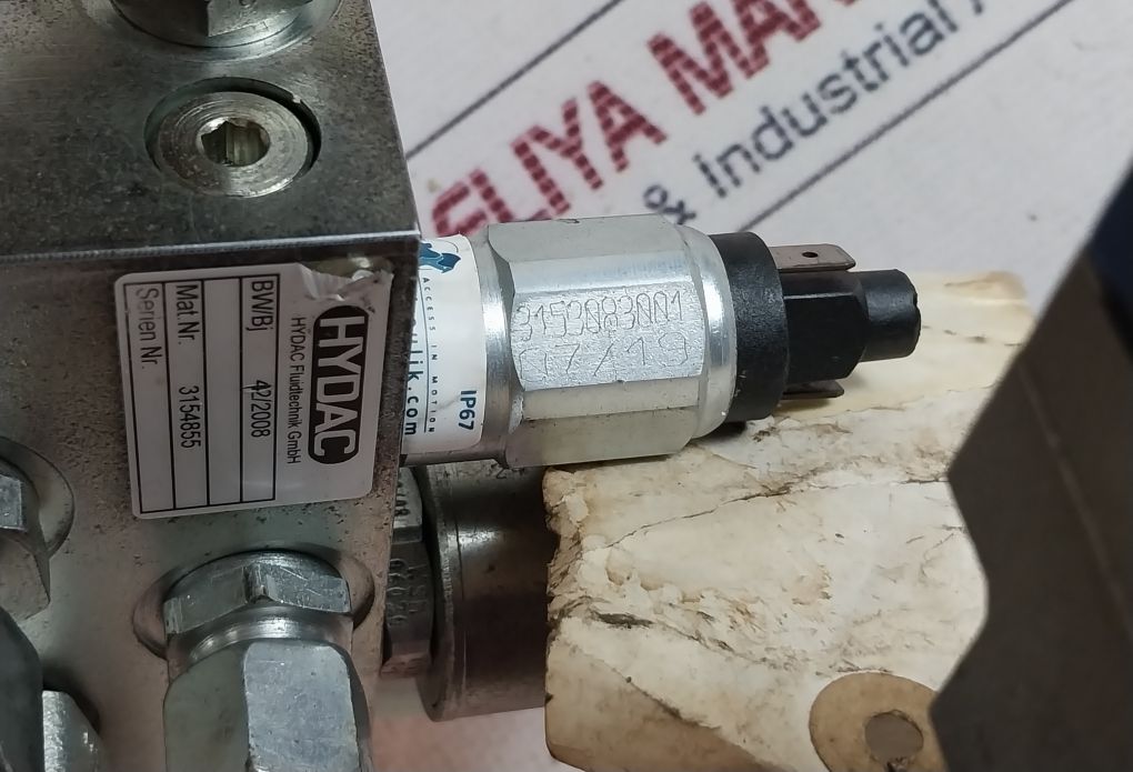 Hydac 3154855 Valve Gauge With Pressure Switch Ip67