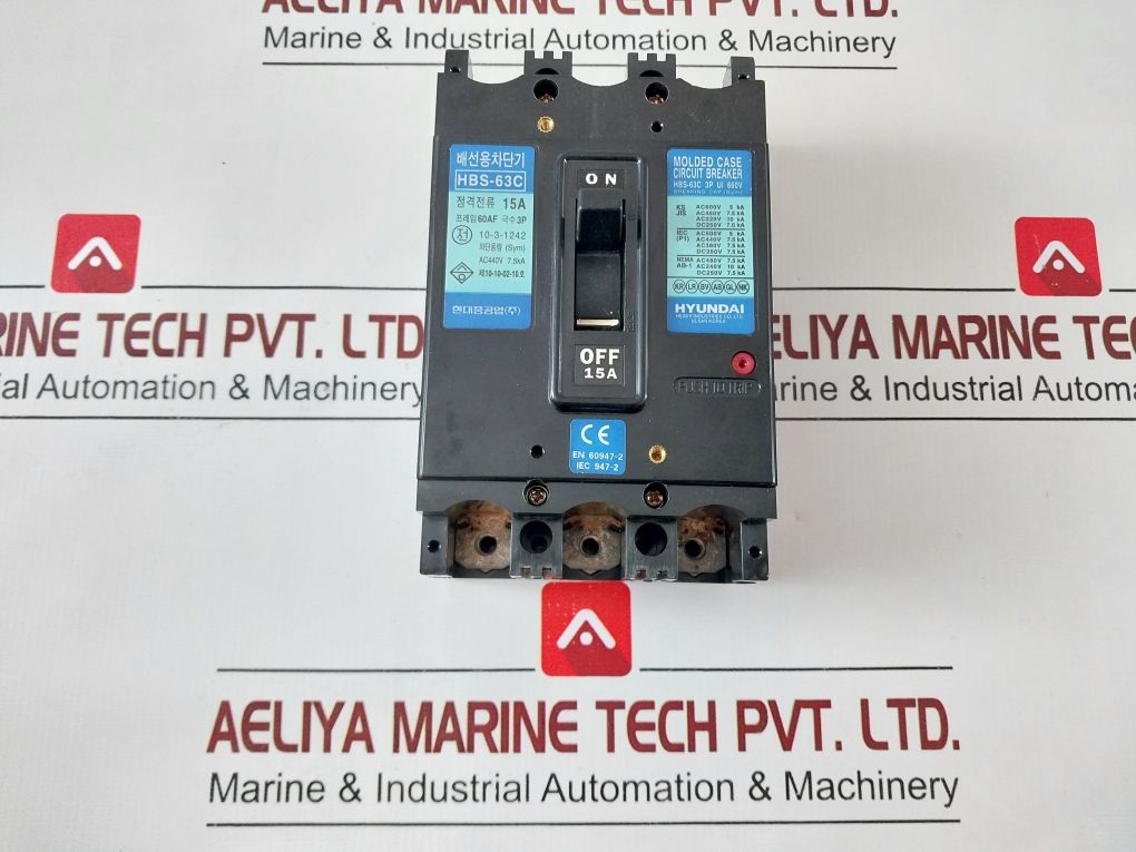 Hyundai Hbs-63C Molded Case Circuit Breaker 15A