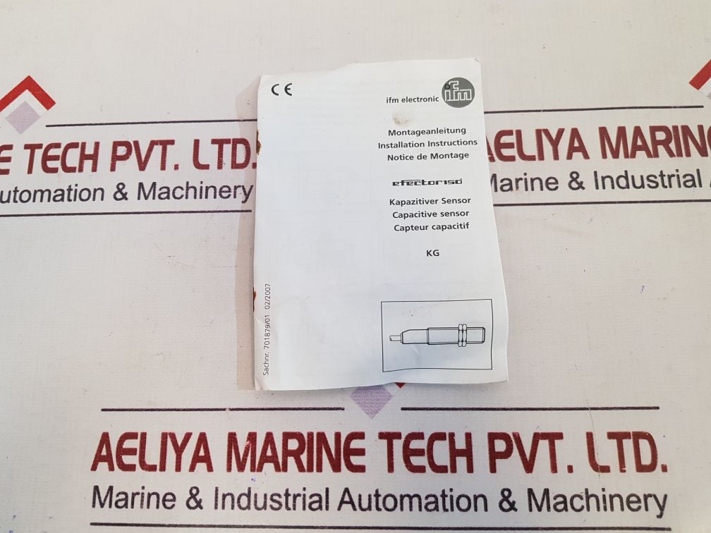 Ifm Electronic Kg-3008-bpkg/Ni Capacitive Sensor Kg5043