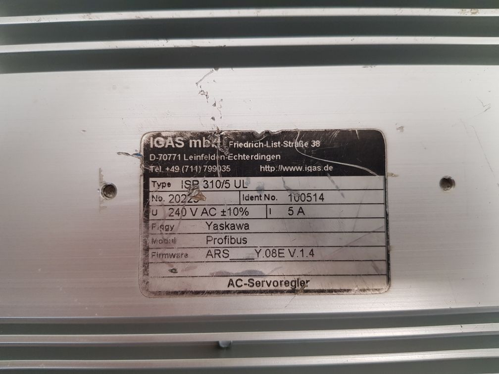 Igas Profibus Isr 310/5 Ul Ac Servo Controller