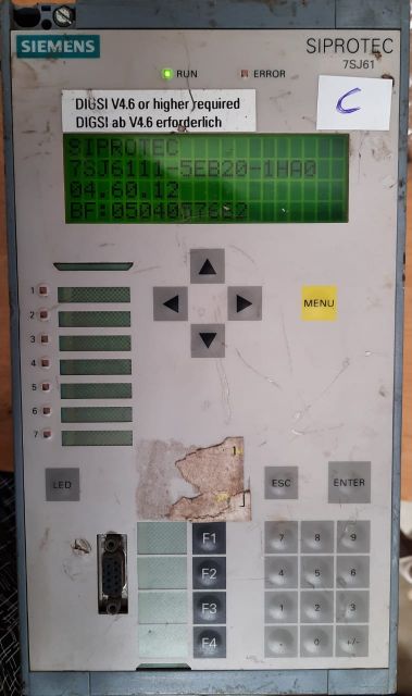 Siemens siprotec 7sj6111-5eb20-1ha0/ee overcurrent protection and control relay