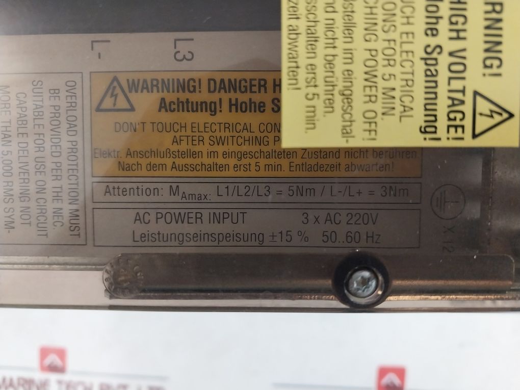 Indramat Tvm 2.4-050-220/300-w1/220/380 A.C Servo Power Supply