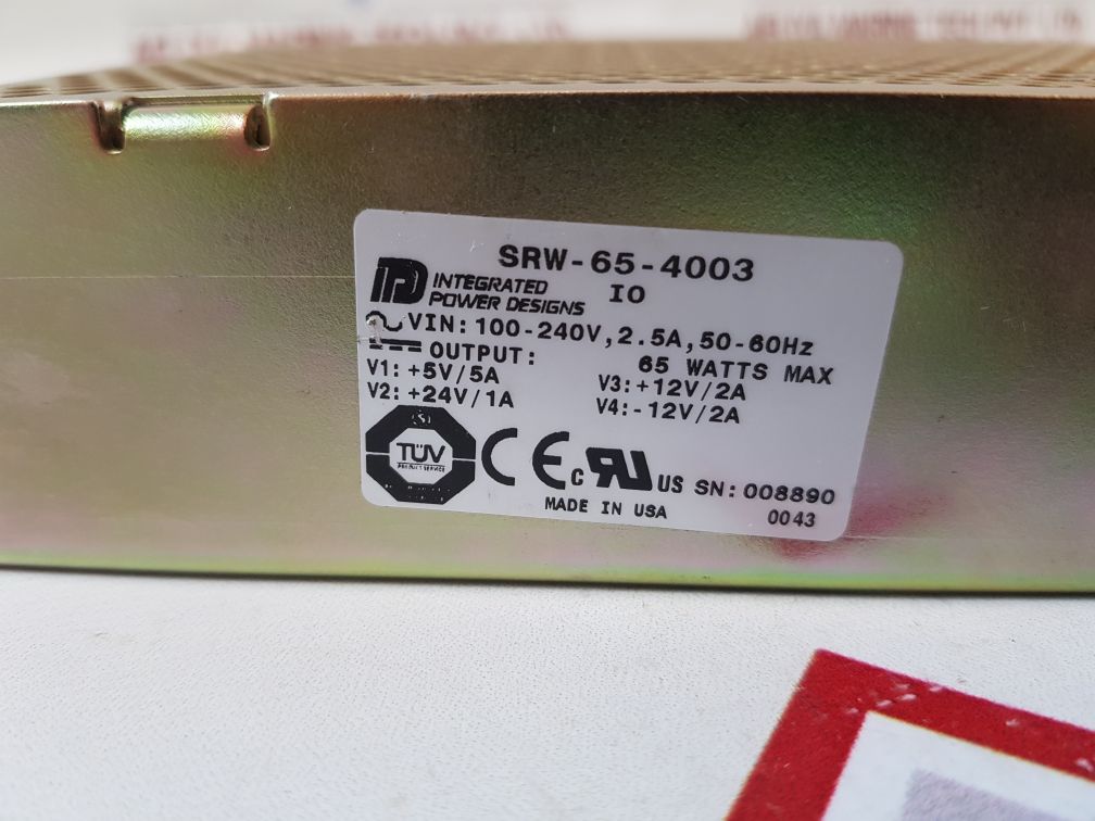 Integrated Power Designs Srw-65-4003 Power Supply