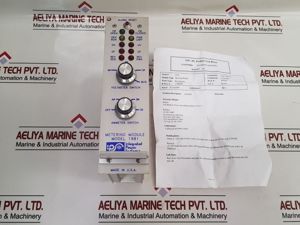 Integrated Power Systems 1981 Metering Module 017-001981