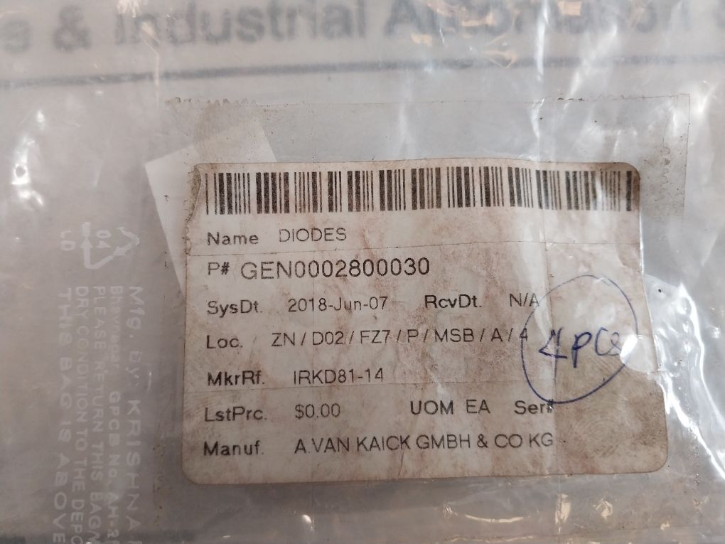 International Rectifier Irkd81-14 Thyristor Module