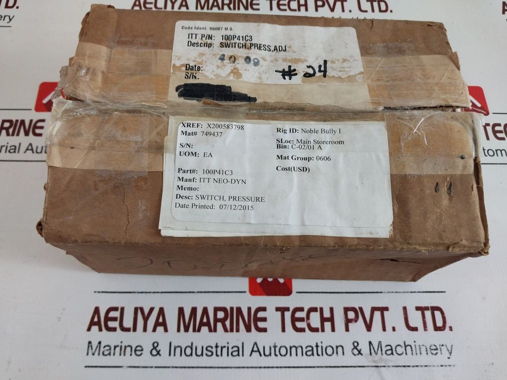 Itt Neo-dyn Mfr 98087 Adjustable Pressure Switch 100P41C3