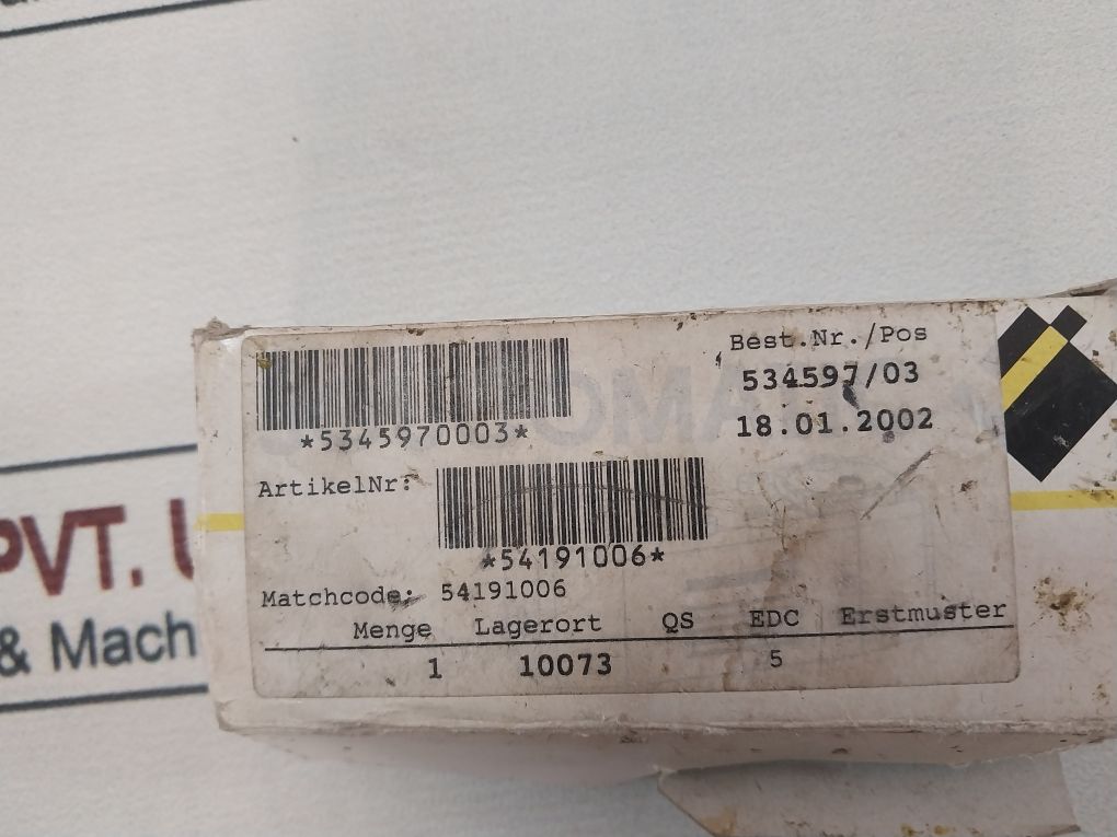 Joucomatic 54191006 Spool Valve 60°C