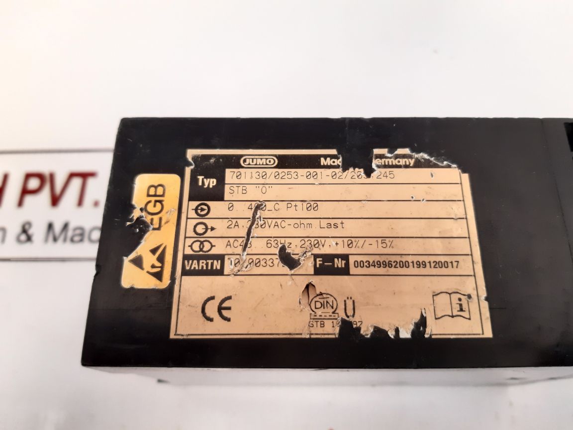 Jumo 0034996200199120017 Temperature Module