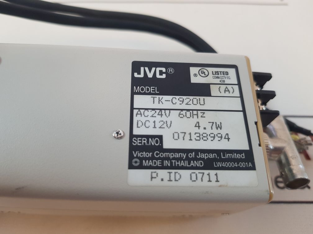 Jvc Tk-c920U Color Video Camera 60Hz