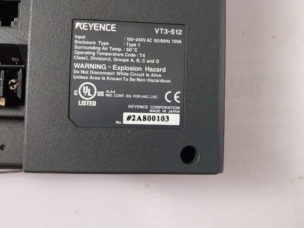 Keyence Vt3-s12 Touch Screen