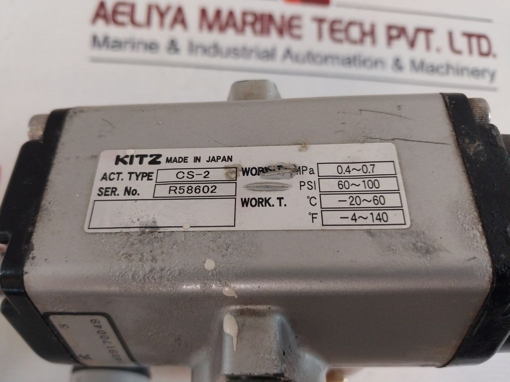 Kitz Cs-2 Pneumatic Actuator Valve Ag41-02-1