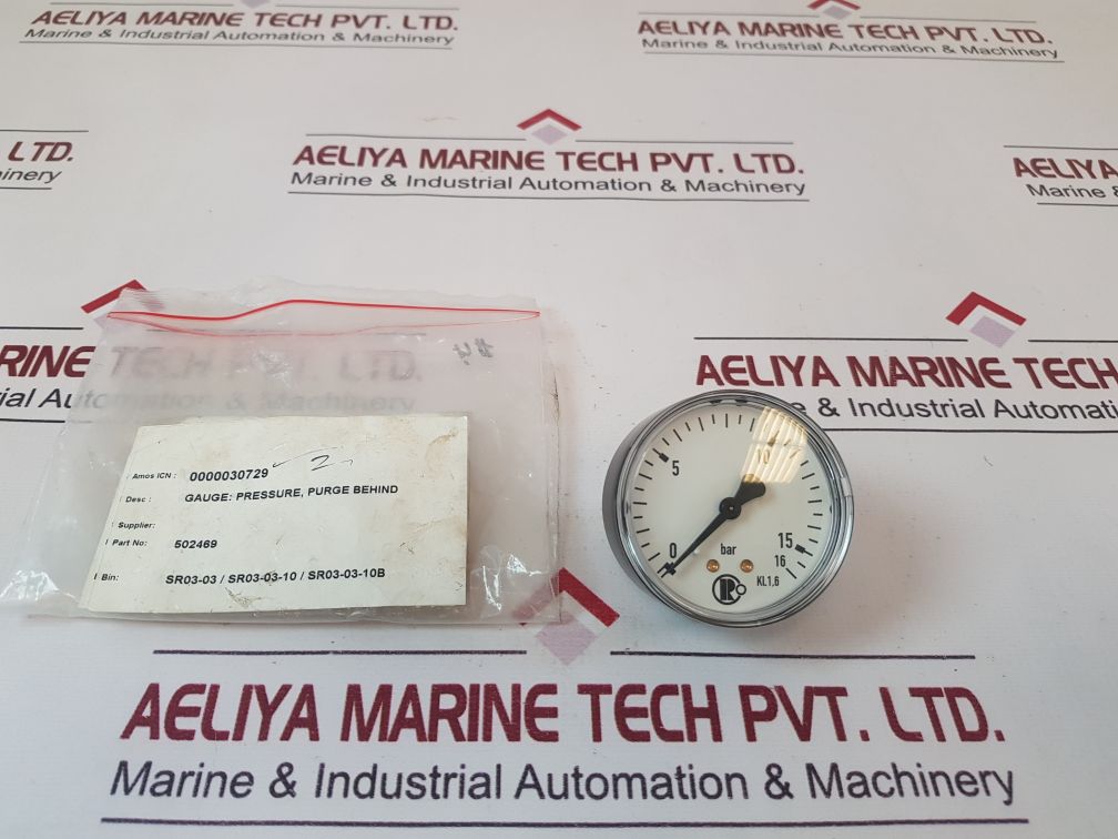 Riegler Kl.1.6 Pressure Gauge 0 To 16 Bar Aeliya Marine Tech®