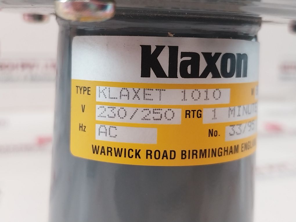 Klaxon Klaxet 1010 Hooter 230/250V Ac