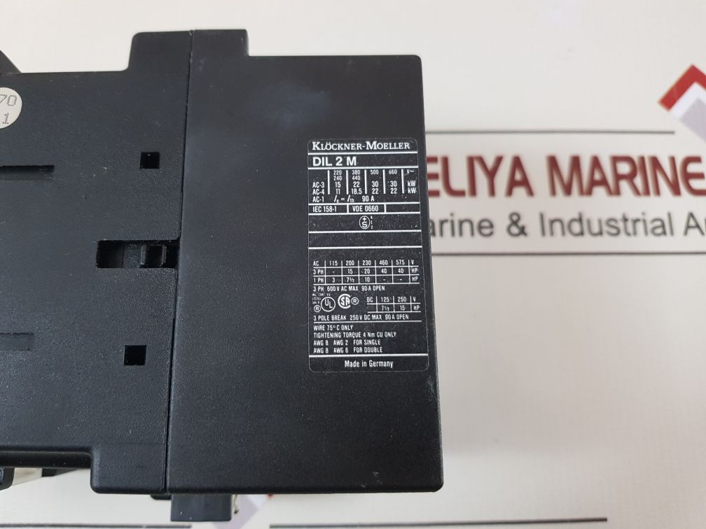 Klockner-moeller dil 2 m contactor 190v 50hz/220v 60hz