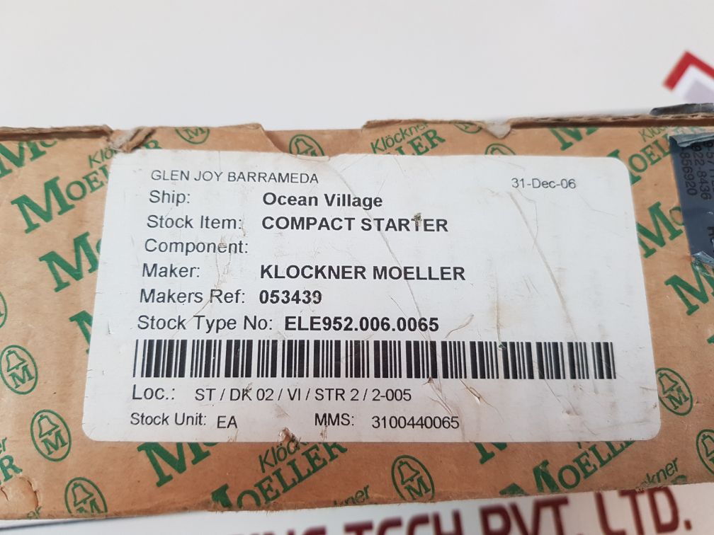 Klockner moeller pkzm0-1,6 motor starter se00-11-pkz0 with contactor