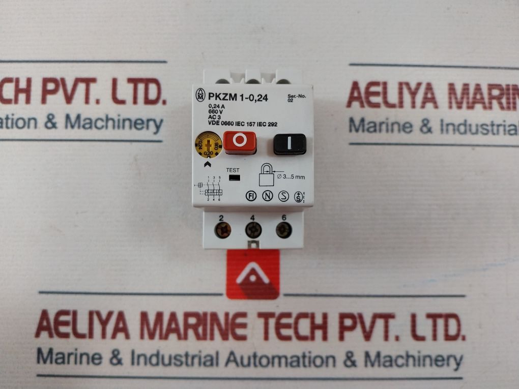 Klockner Moeller Pkzm 1-0,24 Thermal Motor Circuit Breaker 50°C 50/60 Hz
