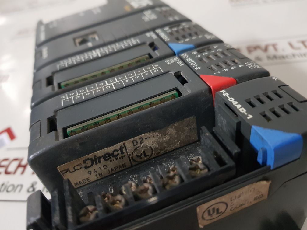 Koyo Direct Logic 205 D2-04B,Dl230 Cpu,D2-16Nd3-2,D2-16Td1-2,F2-04Ad-1 Module