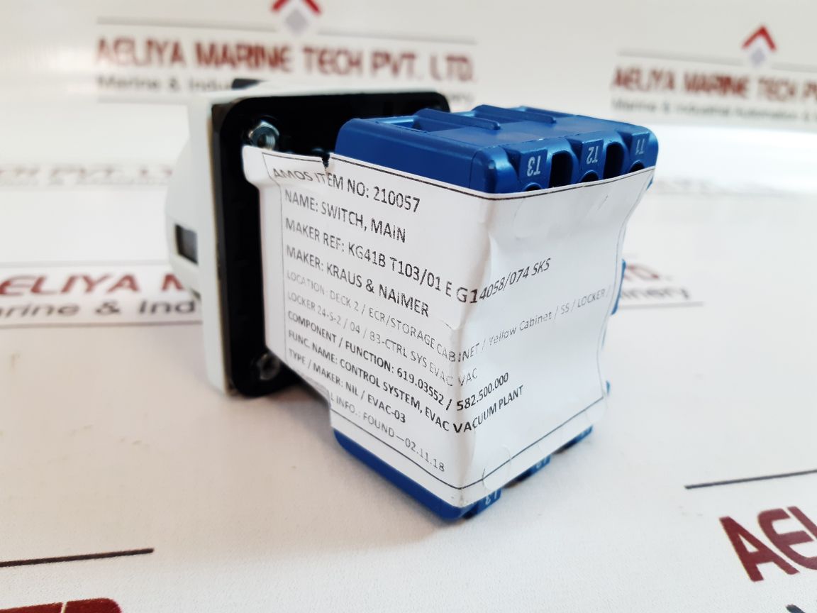 Kraus & Naimer Kg41B Main Switch/ Disconnect Switch 40 Amp.