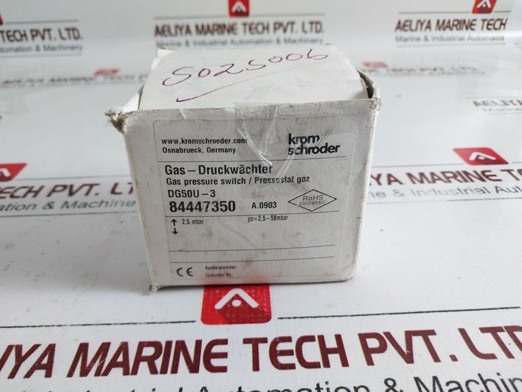 Krom Schroder Dg50U-3 Gas Pressure Switch 84447350