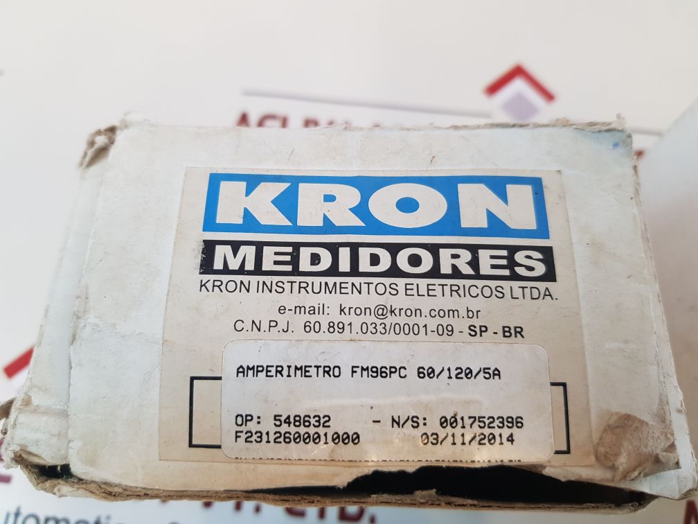 Kron Fm96Pc Ammeter 0 To 60120 A