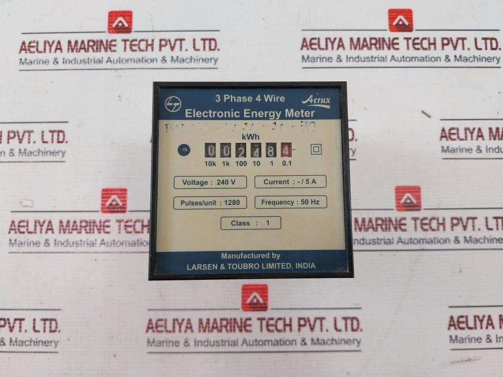 Larsen & Toubro 3 Phase 4 Wire Electronic Energy Meter 240V