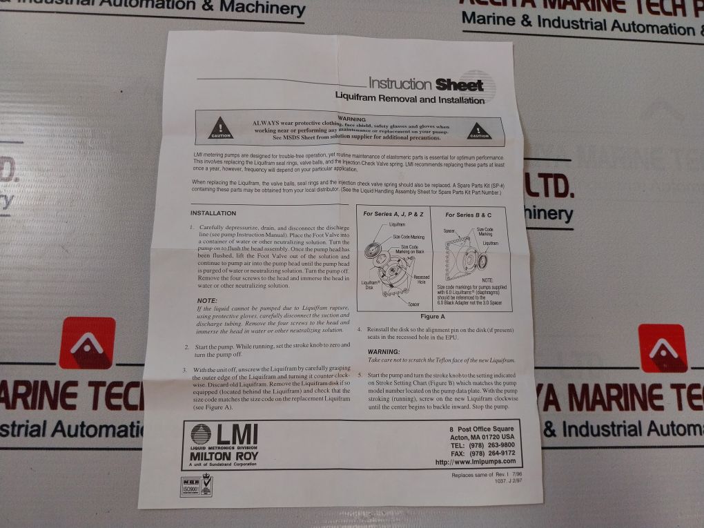 Lmi 30917 Diaphragm For Gamma-g5B