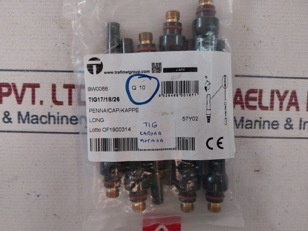 Lot Of 12X Trafimet Bw0066 Tig Torch Long Back Cap For T-210