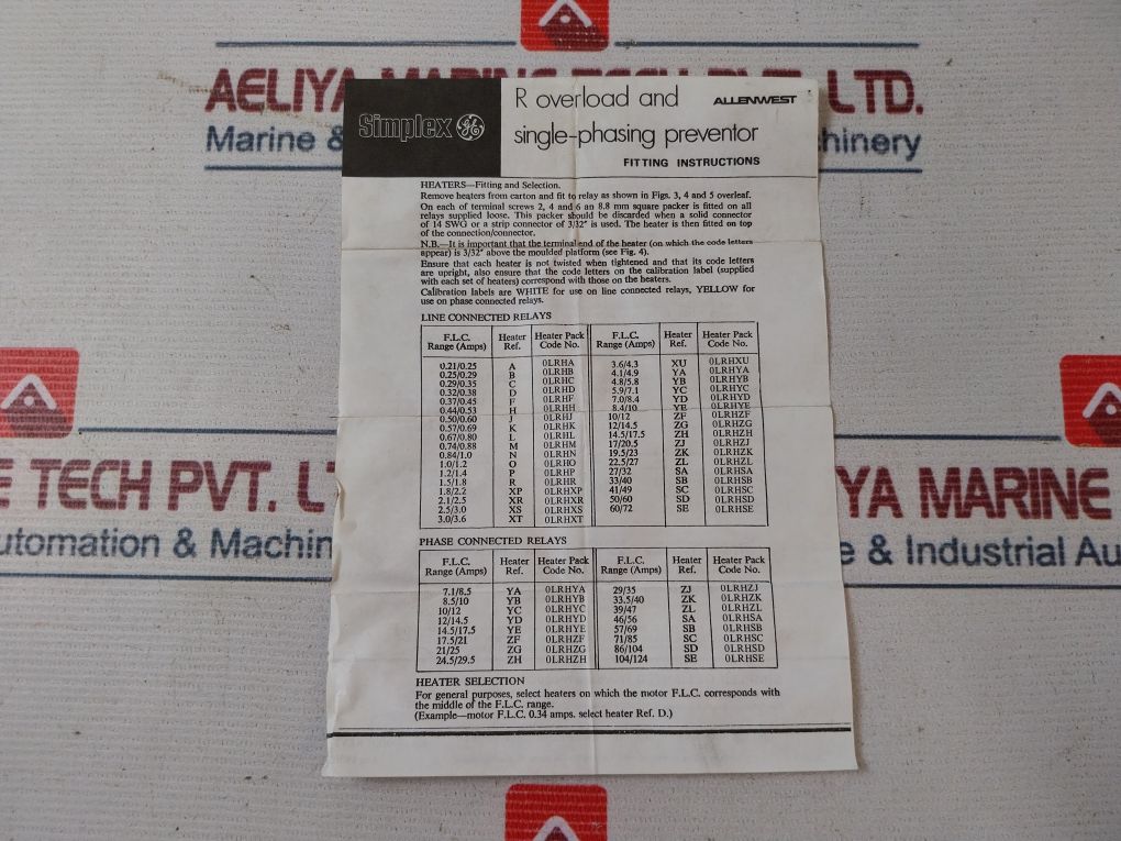 Lot Of 3X Allen West-eac Olrhyd Overload Relay Heater Pack