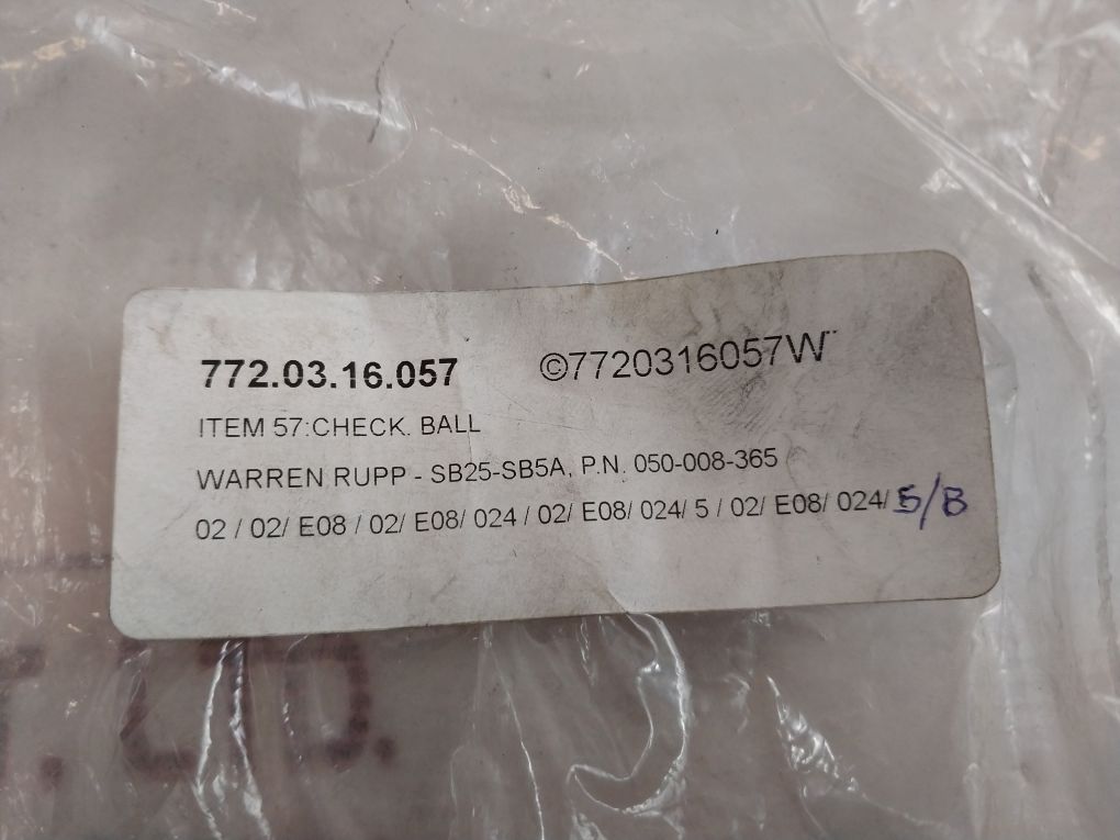 Lot Of 4X Warren Rupp Sb25-sb5A Check Ball 050-008-365