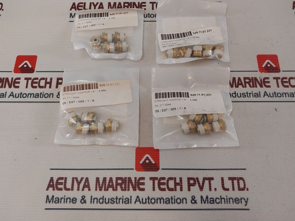 Lot Of 5X Rs 371-9044 Straight Adapor 14-4 Mm
