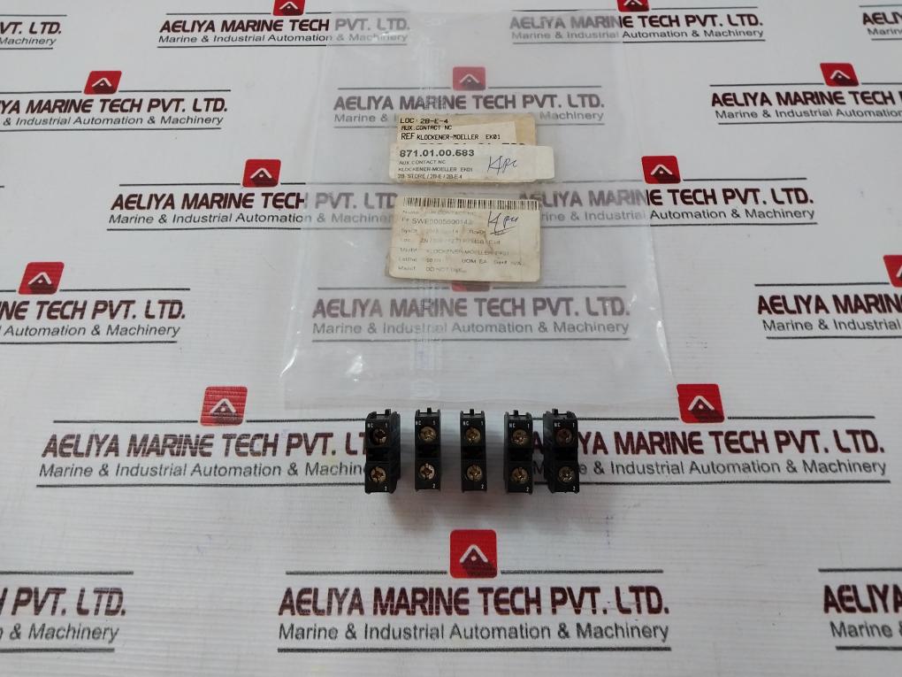 Lot Of 7X Klockner-moeller Ek01 Contact Block 230/400/500V