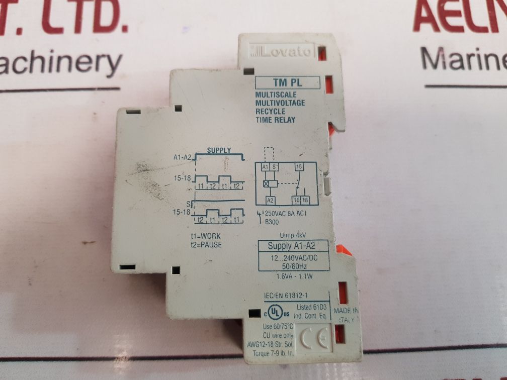 Lovato Tm Pl Time Relay 250Vac 8A Ac1