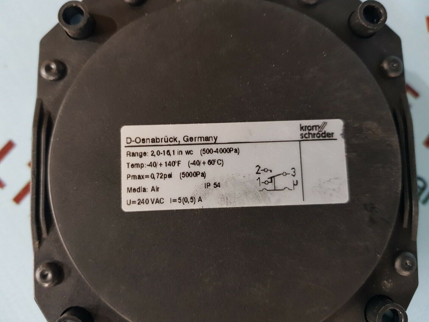 Krom schroder dl40kt-3 air pressure switch